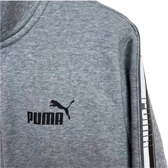 PUMA Full Zip Fleece Track Jacket Grey Size Small - Picture 5 of 14